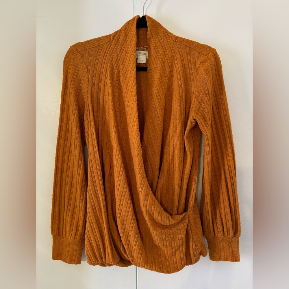 Anthropologie Maeve wrap sweater top size small